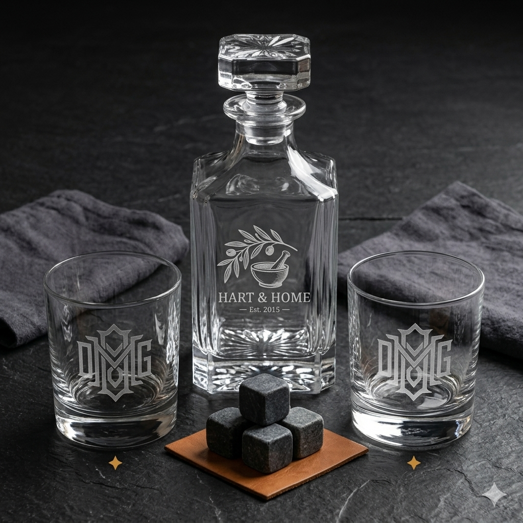 Glass engraving example